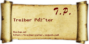 Treiber Péter névjegykártya